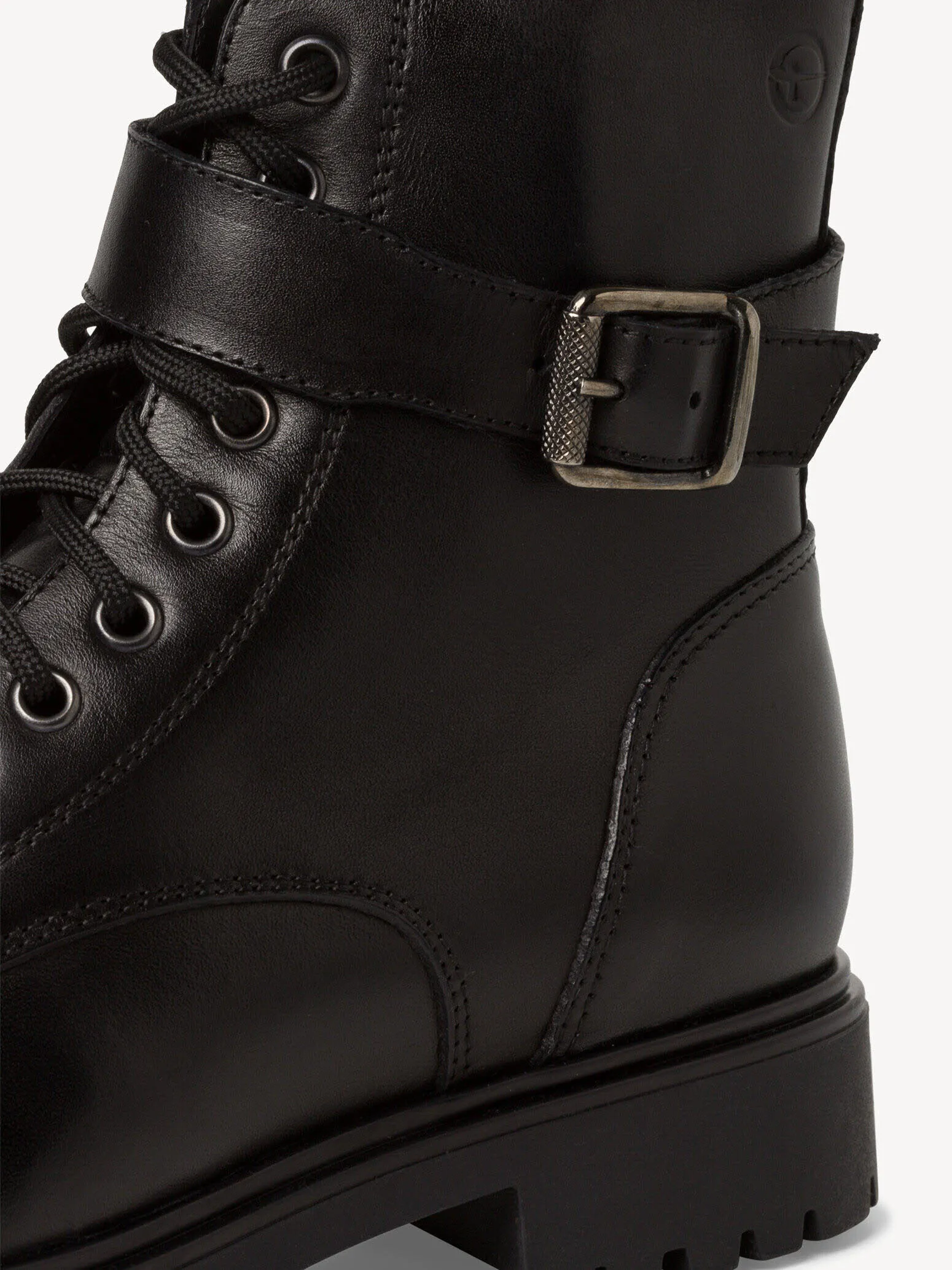 Tamaris Damen Boots Stiefelette Schnürer Leder schwarz
