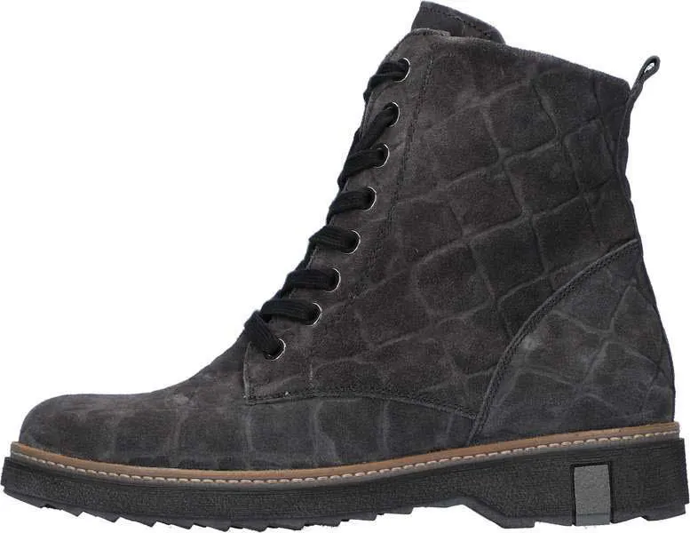 Waldläufer Quadri Damen Stiefelette Schnürer Modeschuh grau