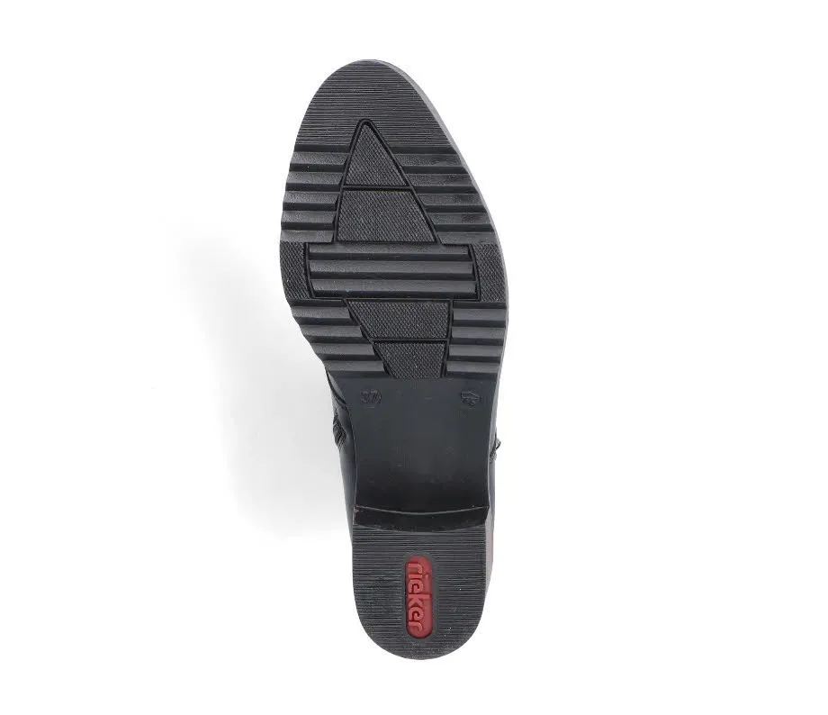 Rieker Damen Stiefeletten Schnürer mitternachtsschwarz