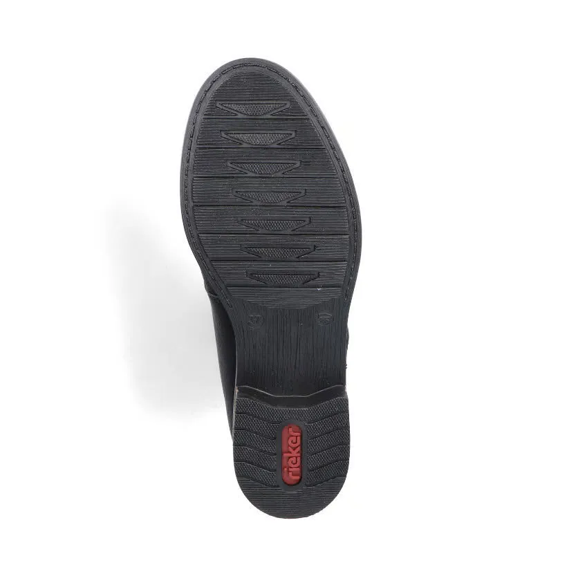 Rieker Damen Stiefelette Schnürstiefel asphaltschwarz