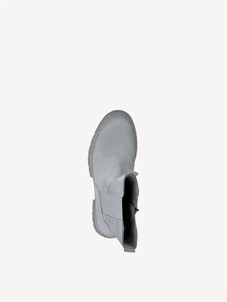 Marco Tozzi Chealsea Boot Stiefelette Reißverschluss Damen grau NEU