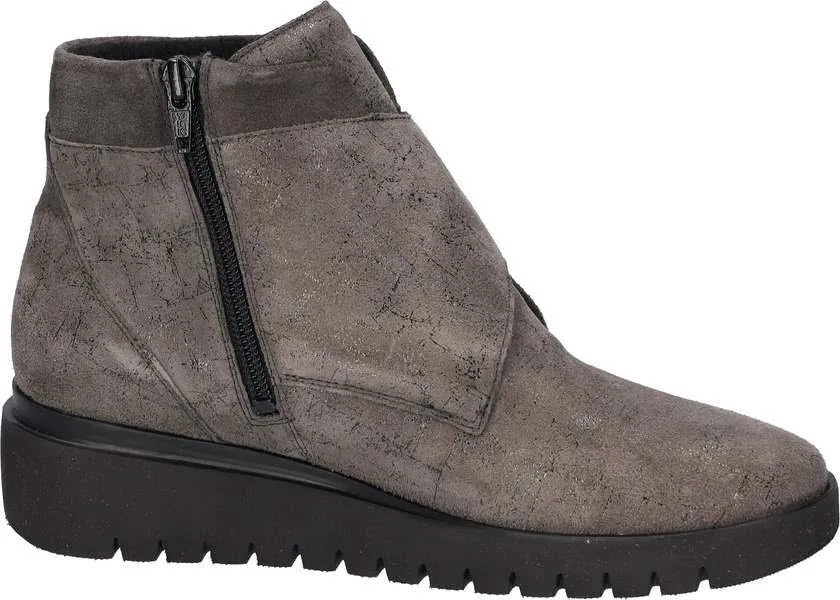 Waldläufer H Florenz Damen Stiefelette Slipper Modeschuh grau