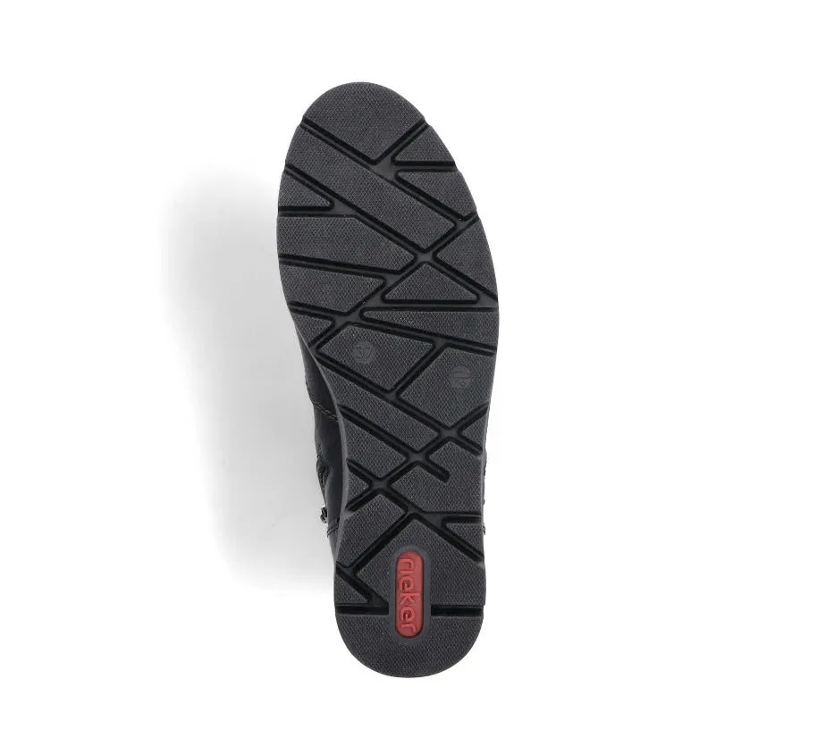 Rieker Damen Stiefeletten Slipper Kurzstiefel urbanschwarz