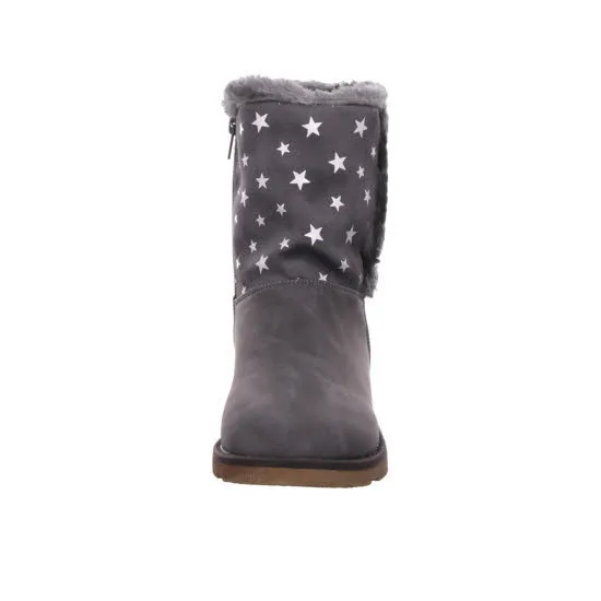 Indigo Kaylee Winterstiefel Mädchen gefüttert Sterne schwarz NEU
