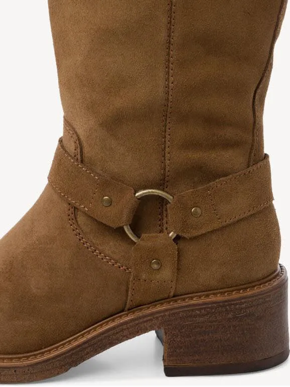Tamaris Damen Lederstiefelette Stiefel braun