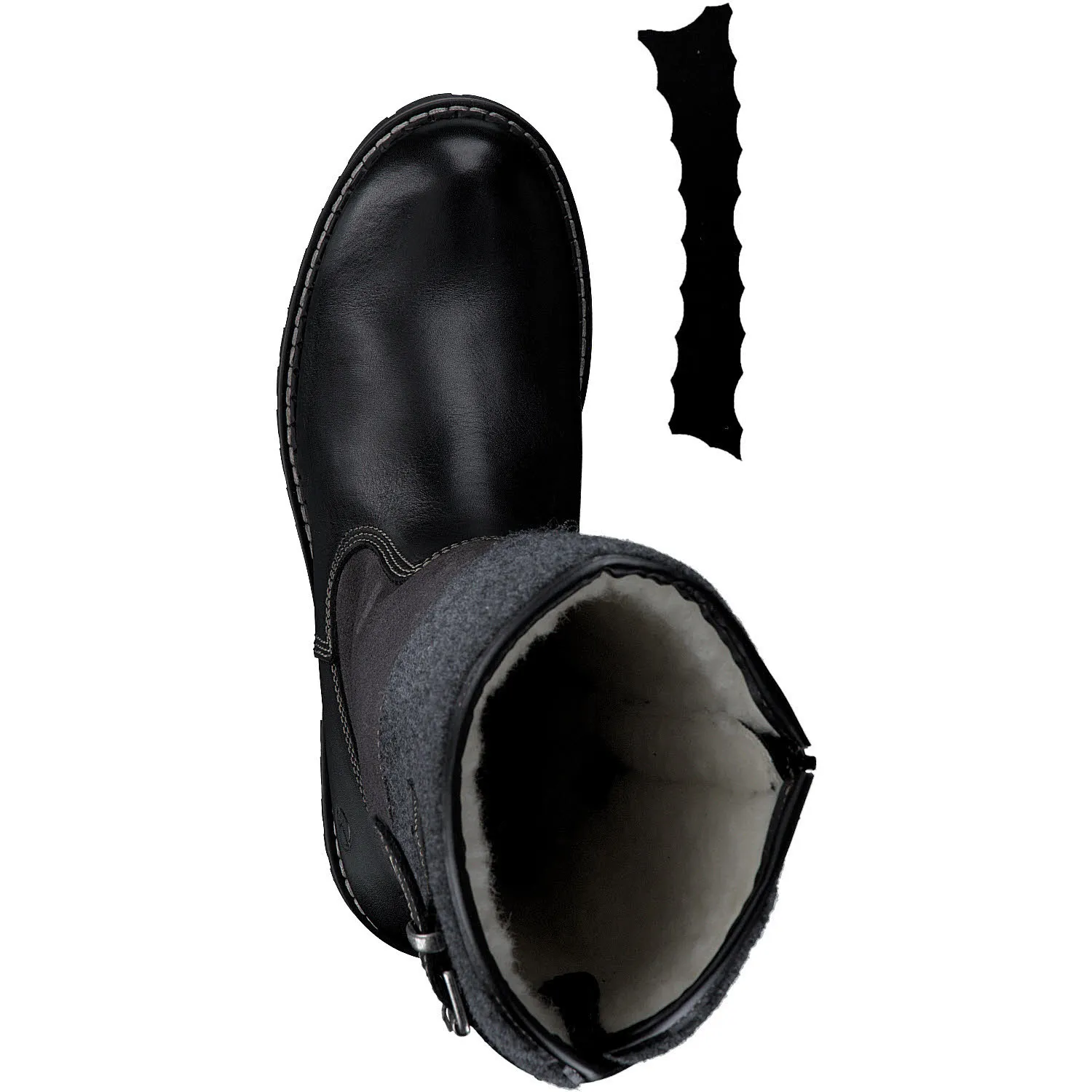 Tamaris Damen Stiefel Slipper Gefüttert Modeschuh schwarz dunkelbraun