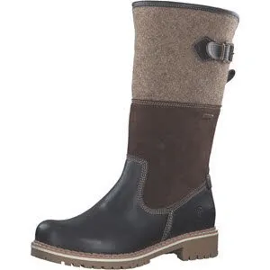 Tamaris Damen Stiefel Slipper Gefüttert Modeschuh dunkelbraun