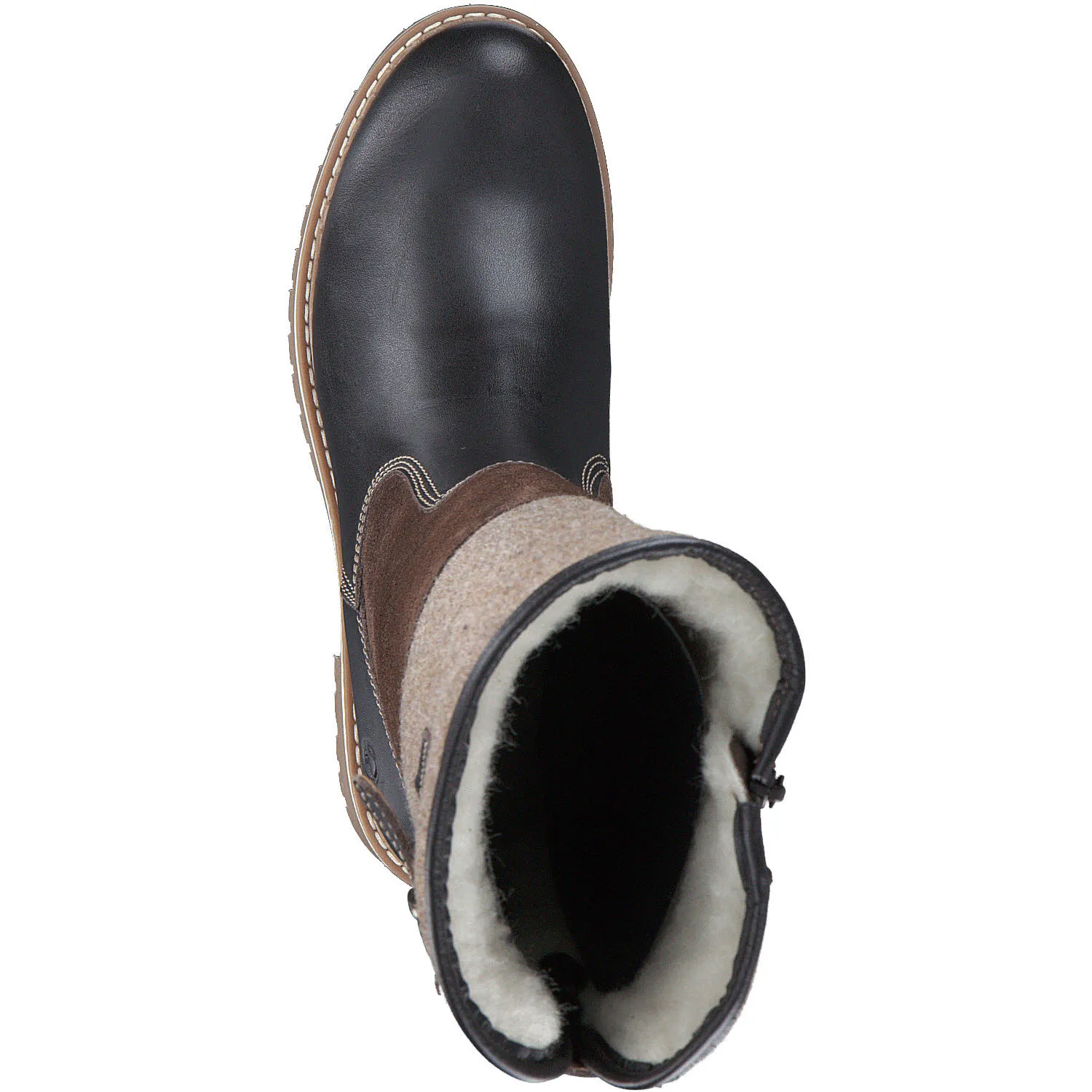 Tamaris Damen Stiefel Slipper Gefüttert Modeschuh dunkelbraun