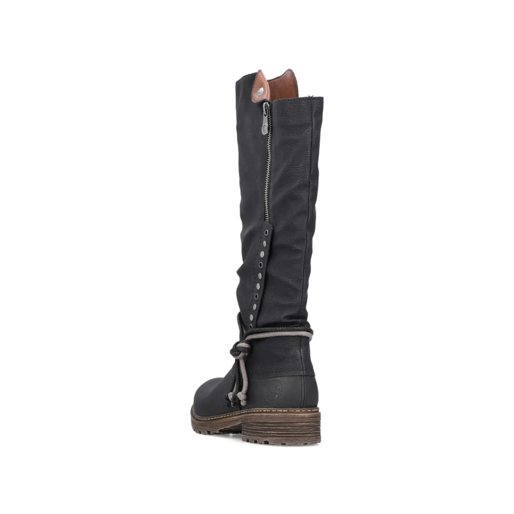 Rieker HWK Damen Stiefel gefüttert Hochschaftstiefel Modeschuh schwarz NEU