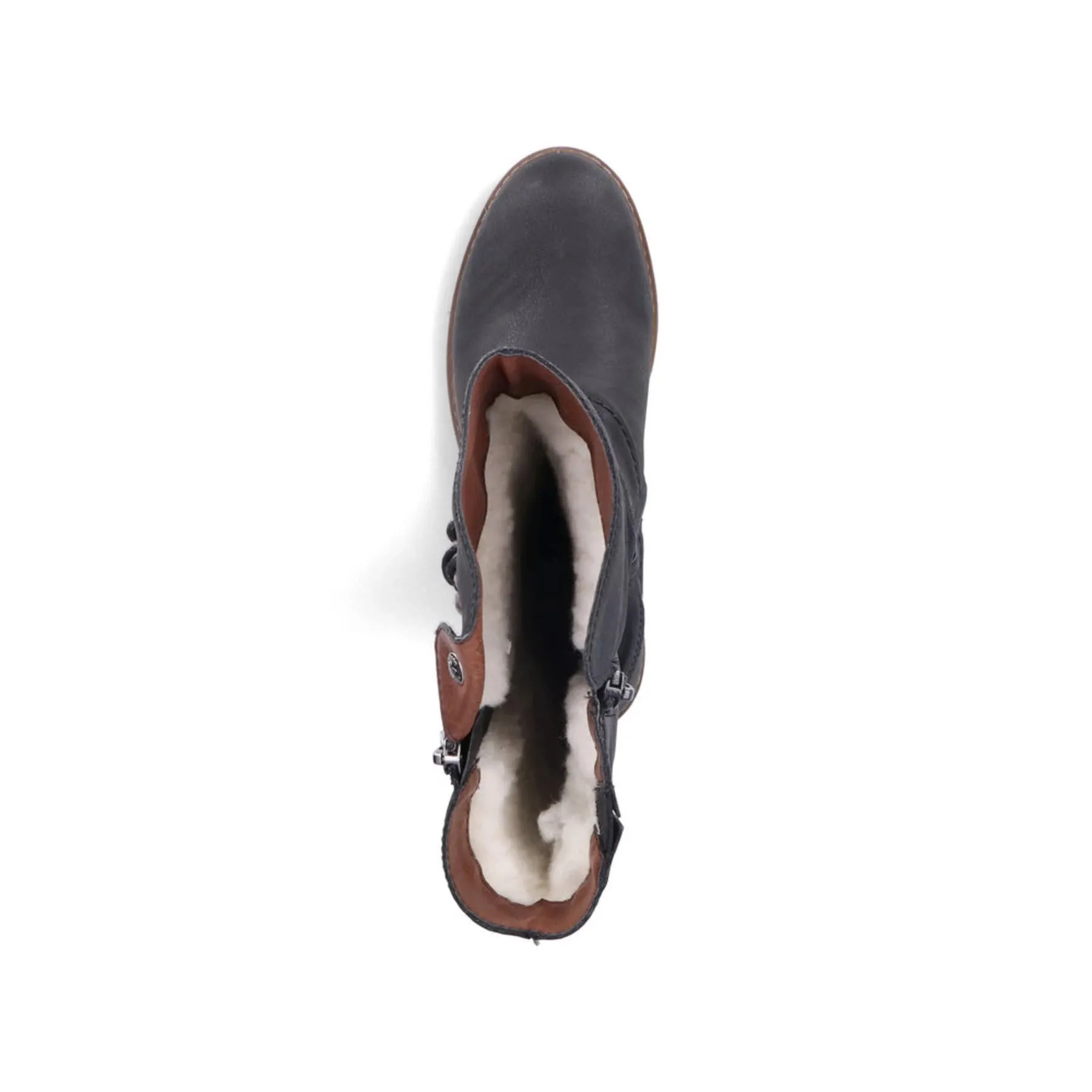 Rieker HWK Damen Stiefel gefüttert Hochschaftstiefel Modeschuh schwarz NEU