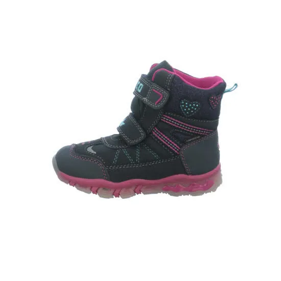 Lico Mädchen Kinderstiefel Freizeitschuhe Klettverschluß marine/türkis/pink NEU