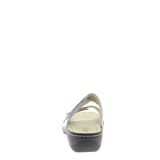 Longo Pantoletten Damen Modeschuh Bequemschuh weiß