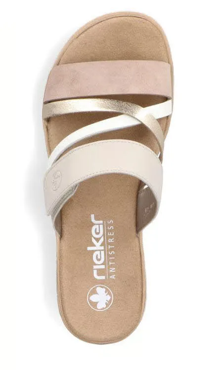 Rieker Damen Pantolette Riemchensandalen beige