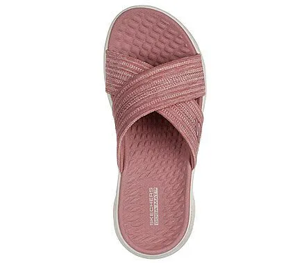 Skechers GO WALK Flex Sandal - Impressed Damen Sandale Flip Flop pink