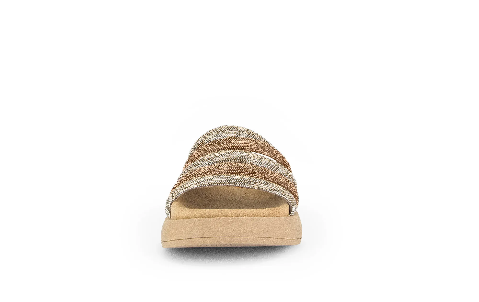 Gabor Damen Strass HT Pantolette gold combi beige