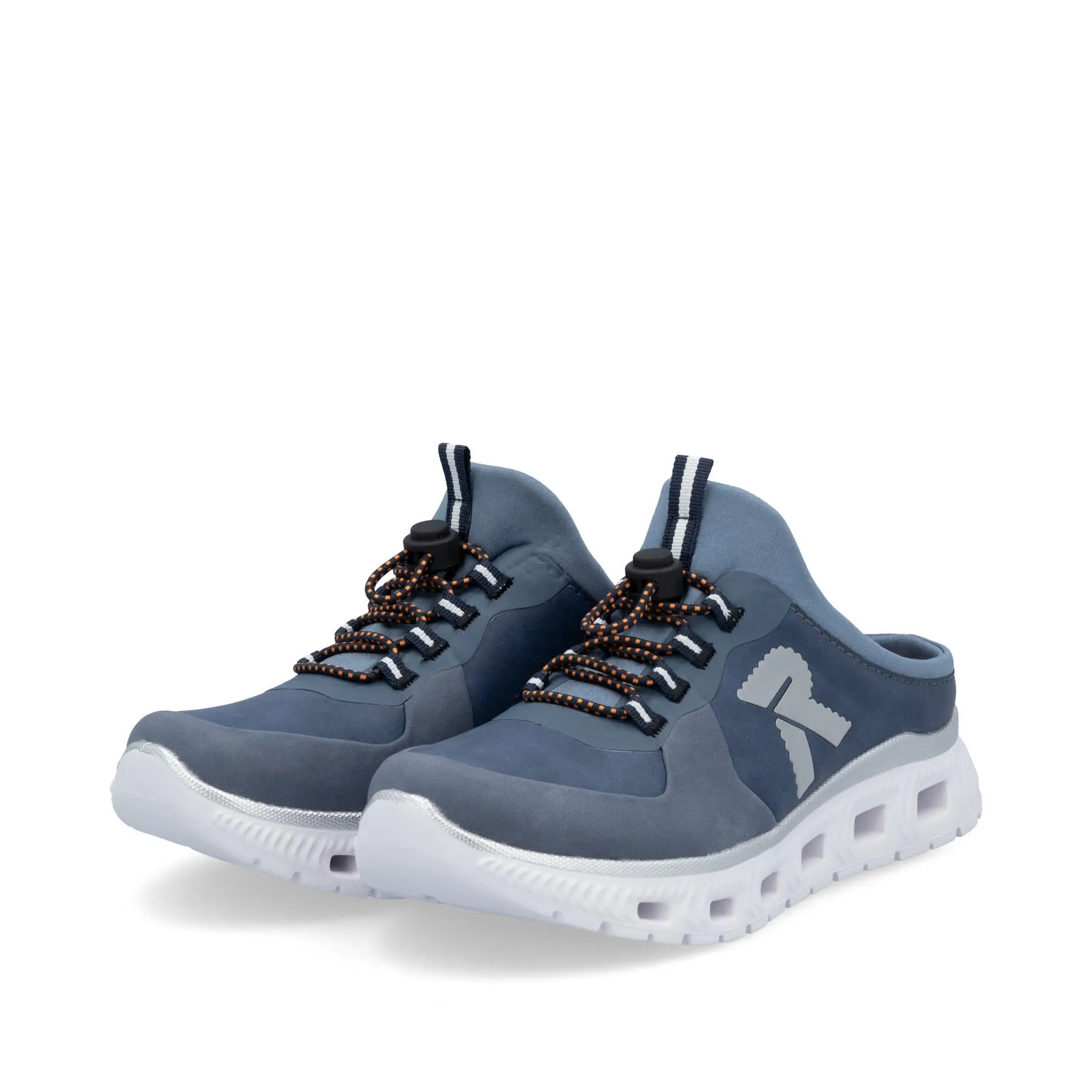 Rieker Damen Halbschuhe Clogs blau