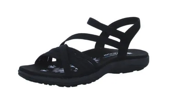 Skechers REGGAE SLIM Damen Sandalette schwarz