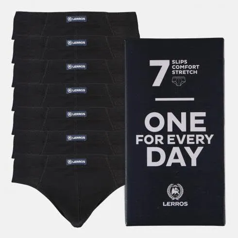 Lerros SLIP Herren Unterhosen Unterwäsche 7er-Pack schwarz NEU