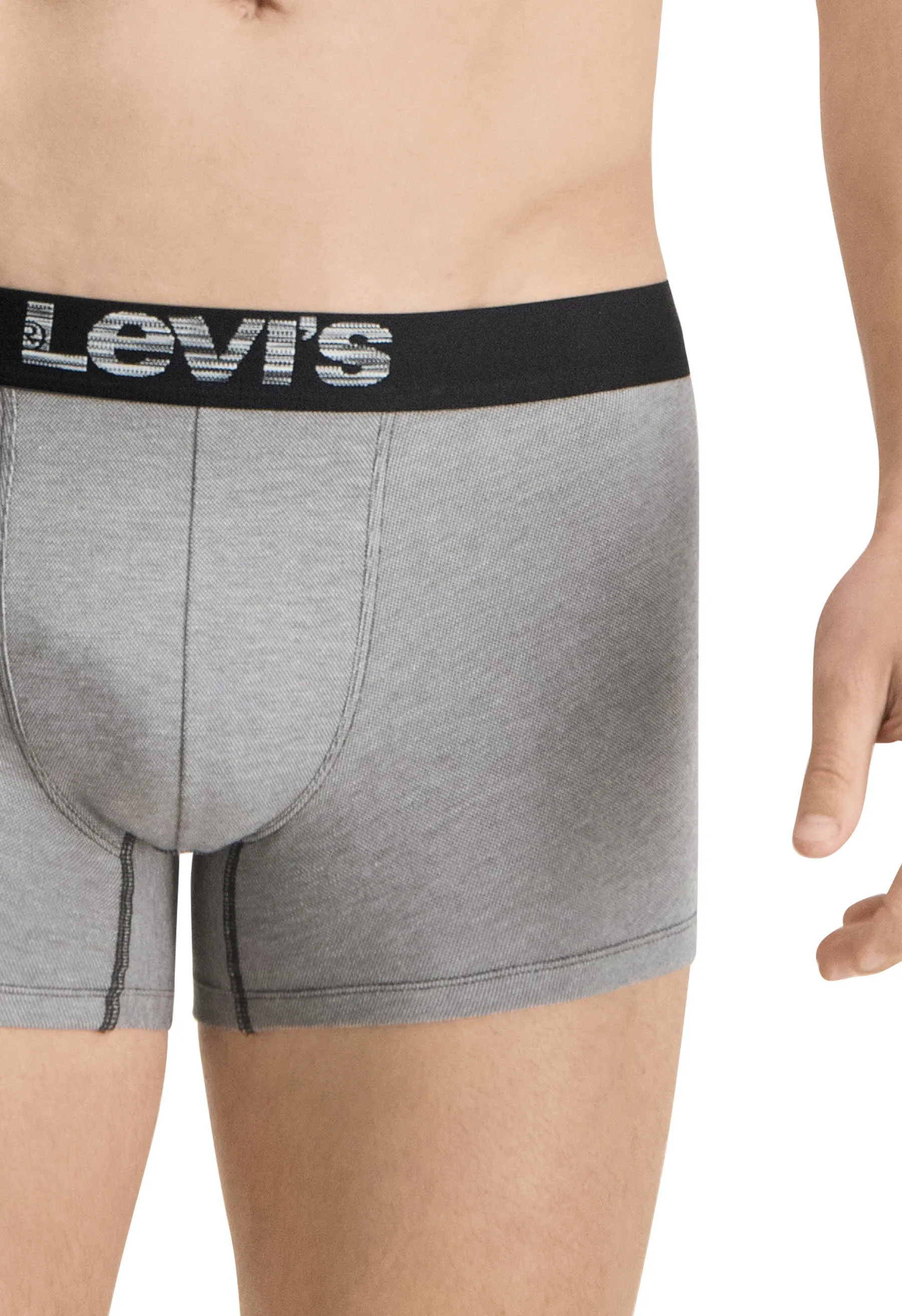 Levis Boxer Brief Herrn Boxershorts 2 Stück grau/schwarz