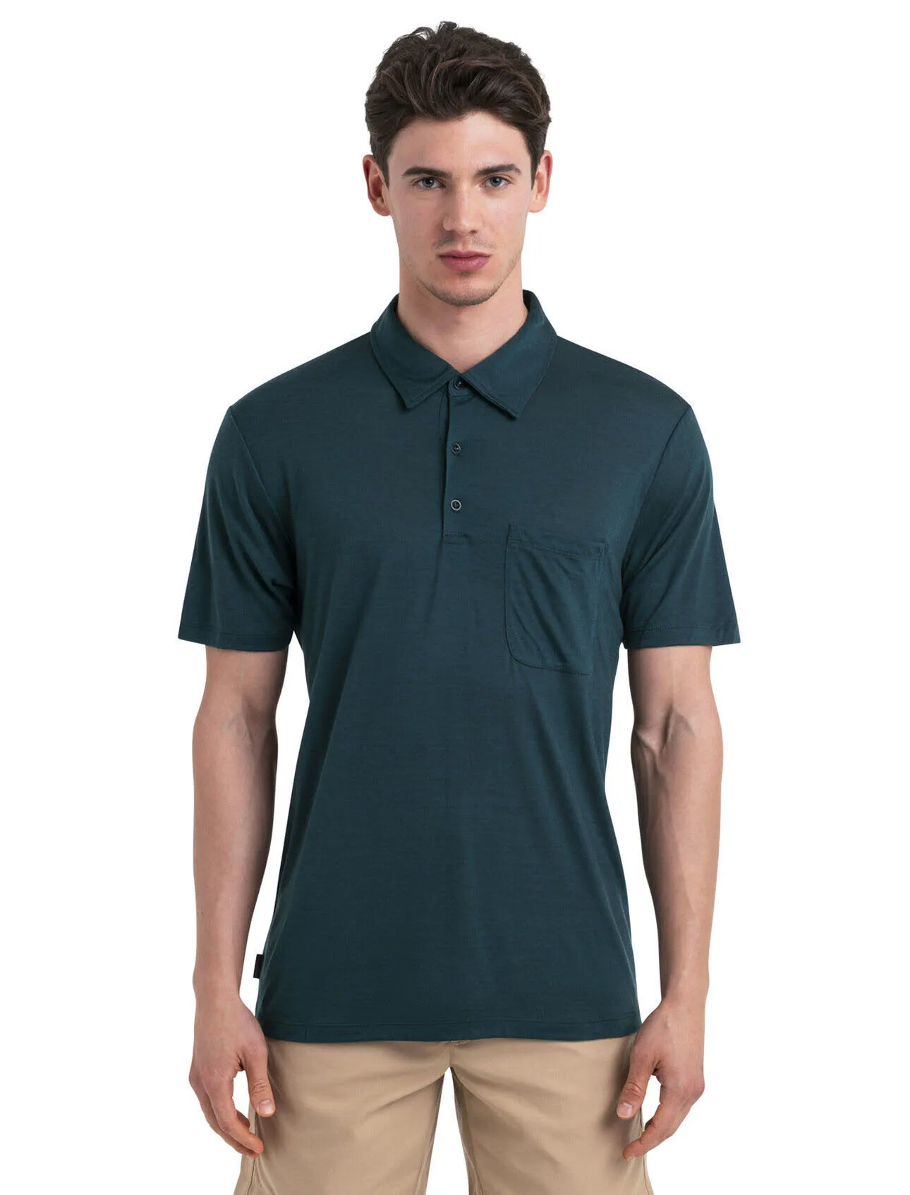 Icebreaker Merinomix Drayden Herren Polo Poloshirt grün