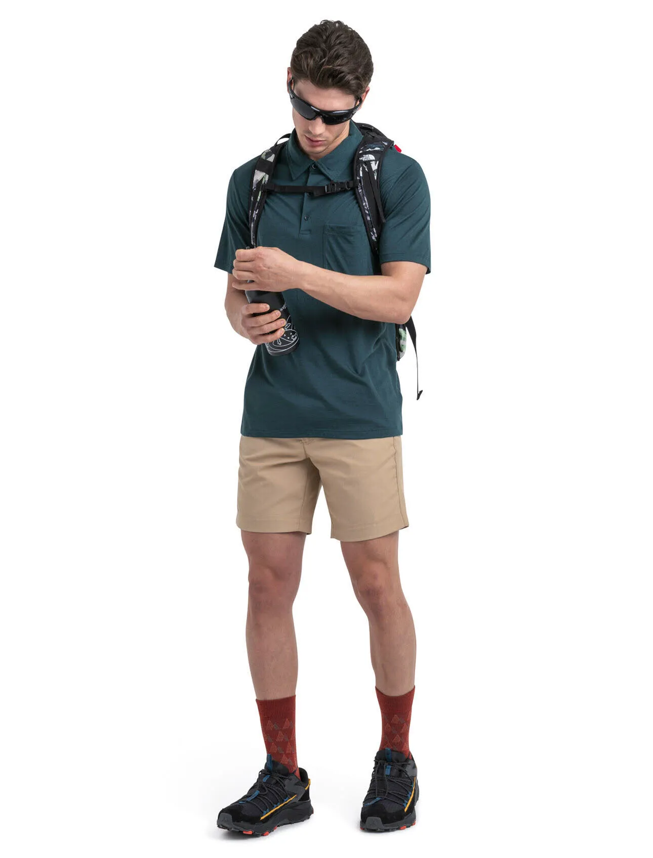 Icebreaker Merinomix Drayden Herren Polo Poloshirt grün