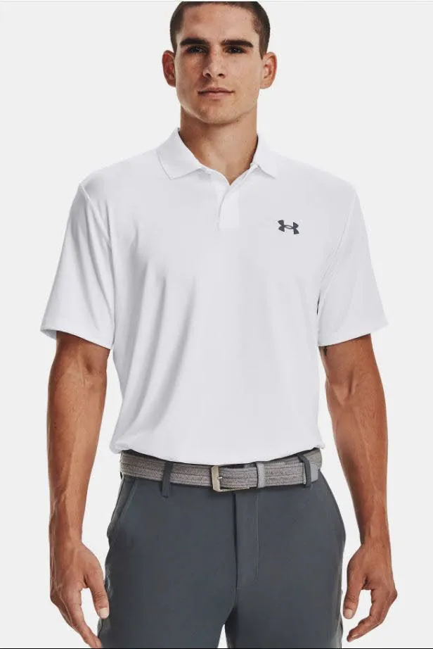 Under Armour Performance 3.0 Herren Polo Poloshirt weiß