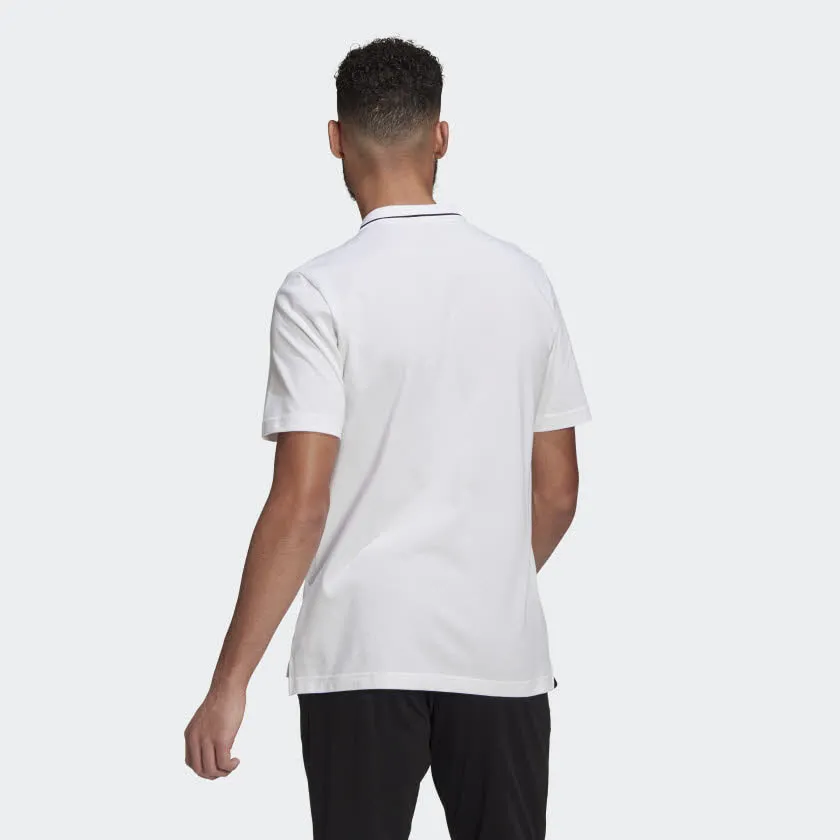 adidas AEROREADY ESSENTIALS PIQUE SMALL LOGO POLO SHIRT Herren T-Shirt weiß NEU