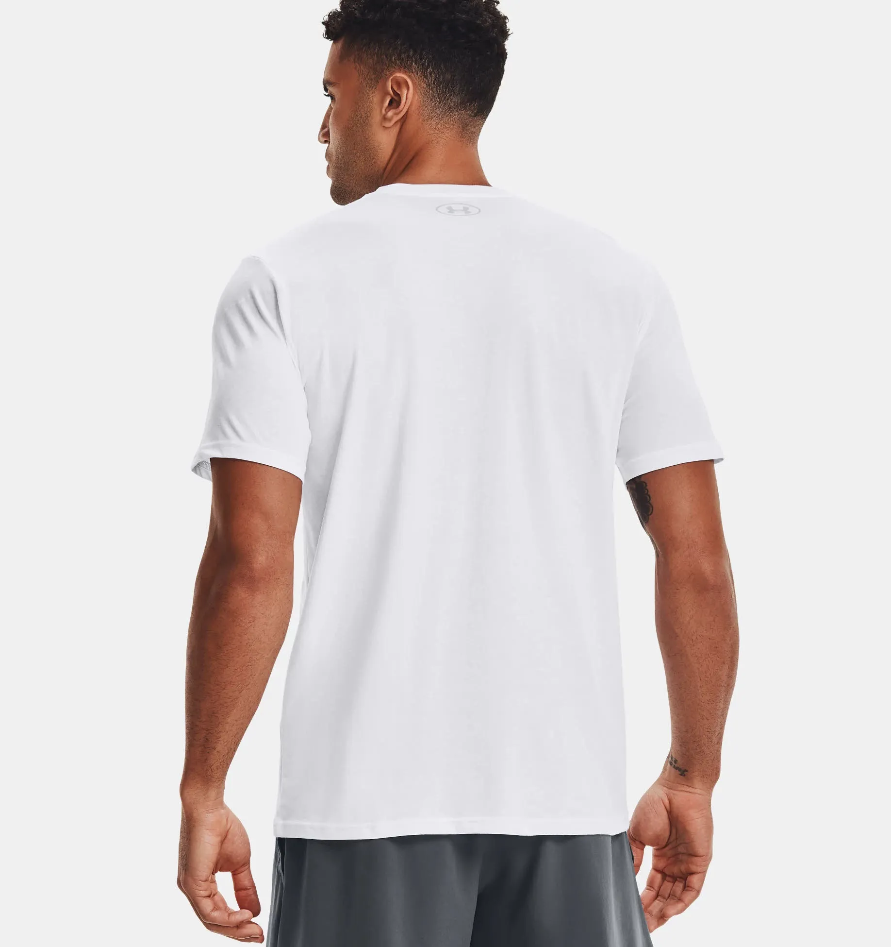 Under Armour UA Team Issue Wordmark SS Herren Sport T-Shirt Weiß NEU