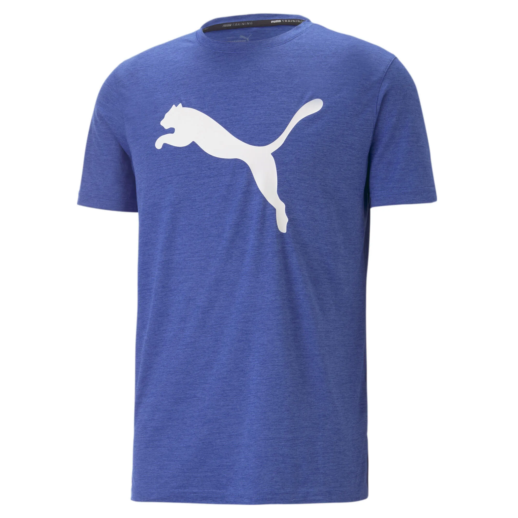 Puma Train Fac Heather Cat Tee Herren T-Shirt Sport-Shirt blau