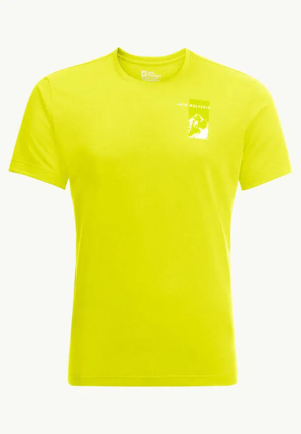 Jack Wolfskin Vonnan S/s Graphic Herren T-Shirt Funktionsshirt gelb