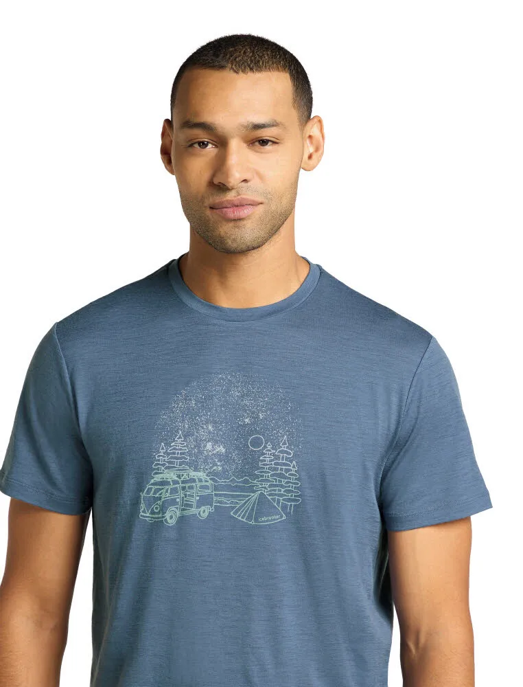 Icebreaker Merino 150 Tech Lite T-Shirt Van Camp Herren blaugrau
