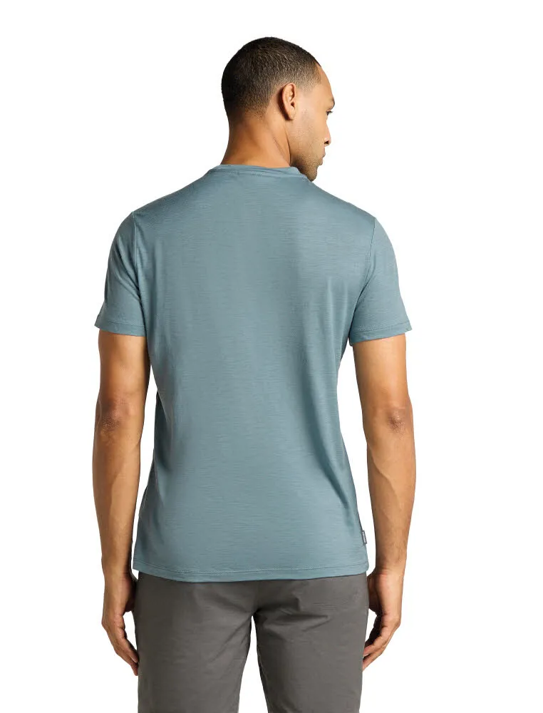 Icebreaker Merino 150 Tech Lite T-Shirt Single Line Camp Herren hellblau