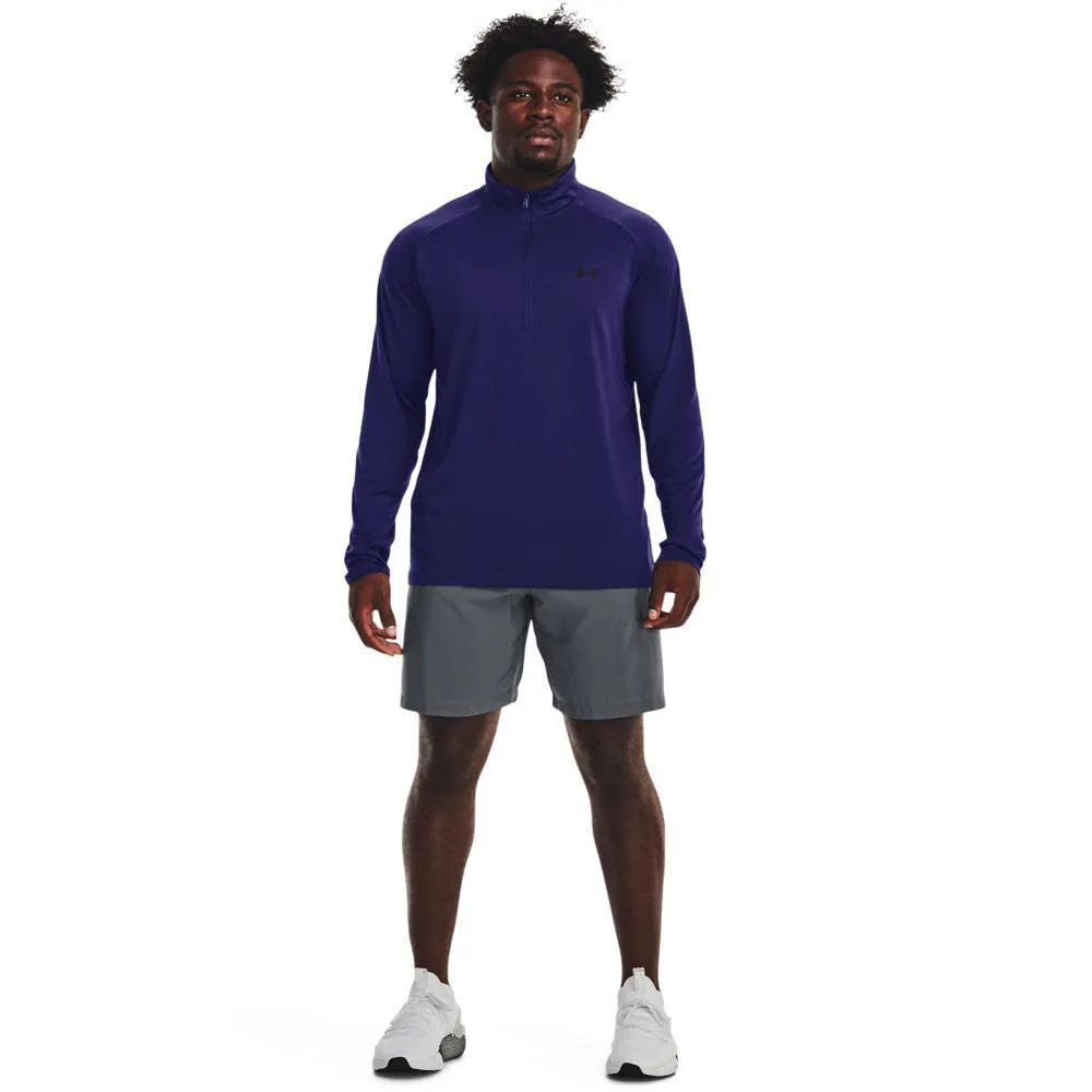 Under Armour Tech 2.0 1/2 Zip Herren Langarmshirt Funktionsshirt blau