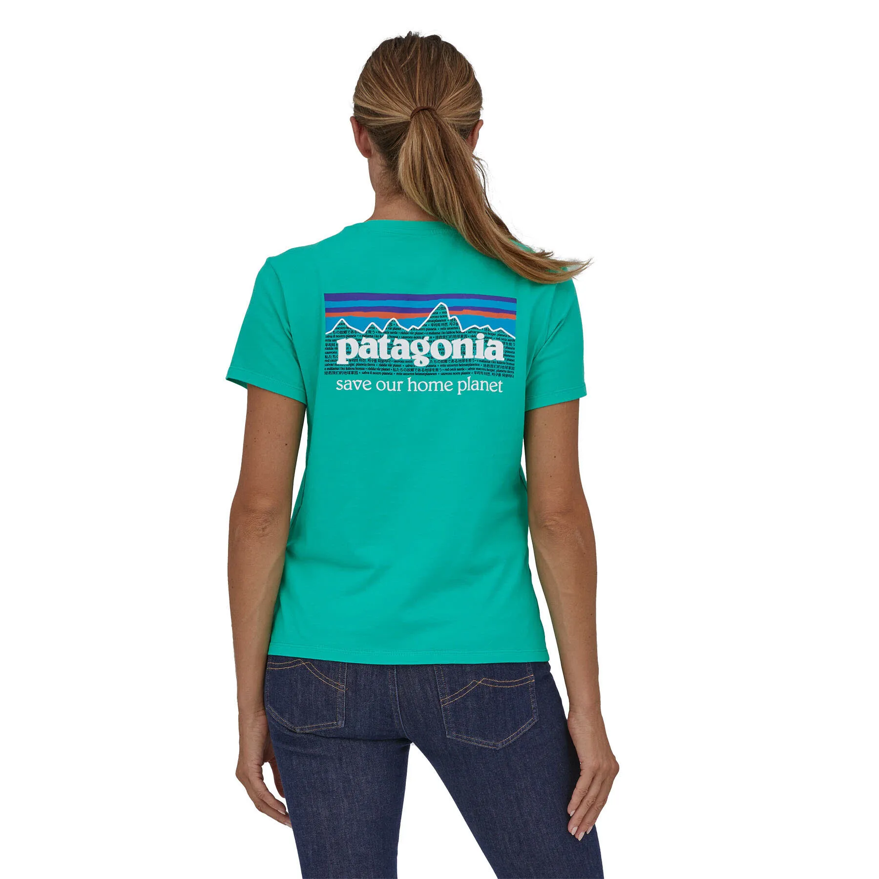 Patagonia P-6 Mission Organic Damen T-Shirt türkis