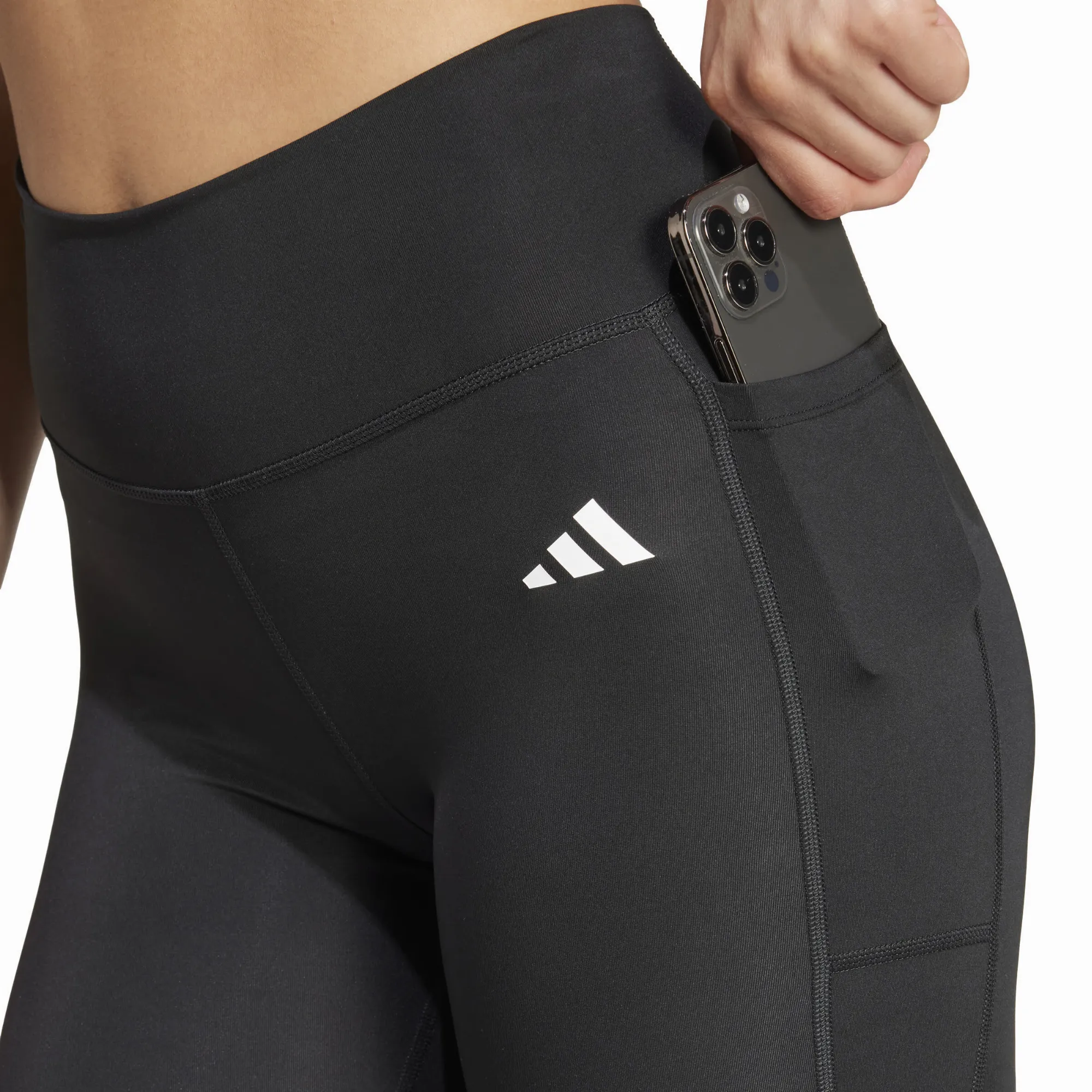 adidas Optime Essentials Stash Pocket Full-Length Leggings Damen schwarz