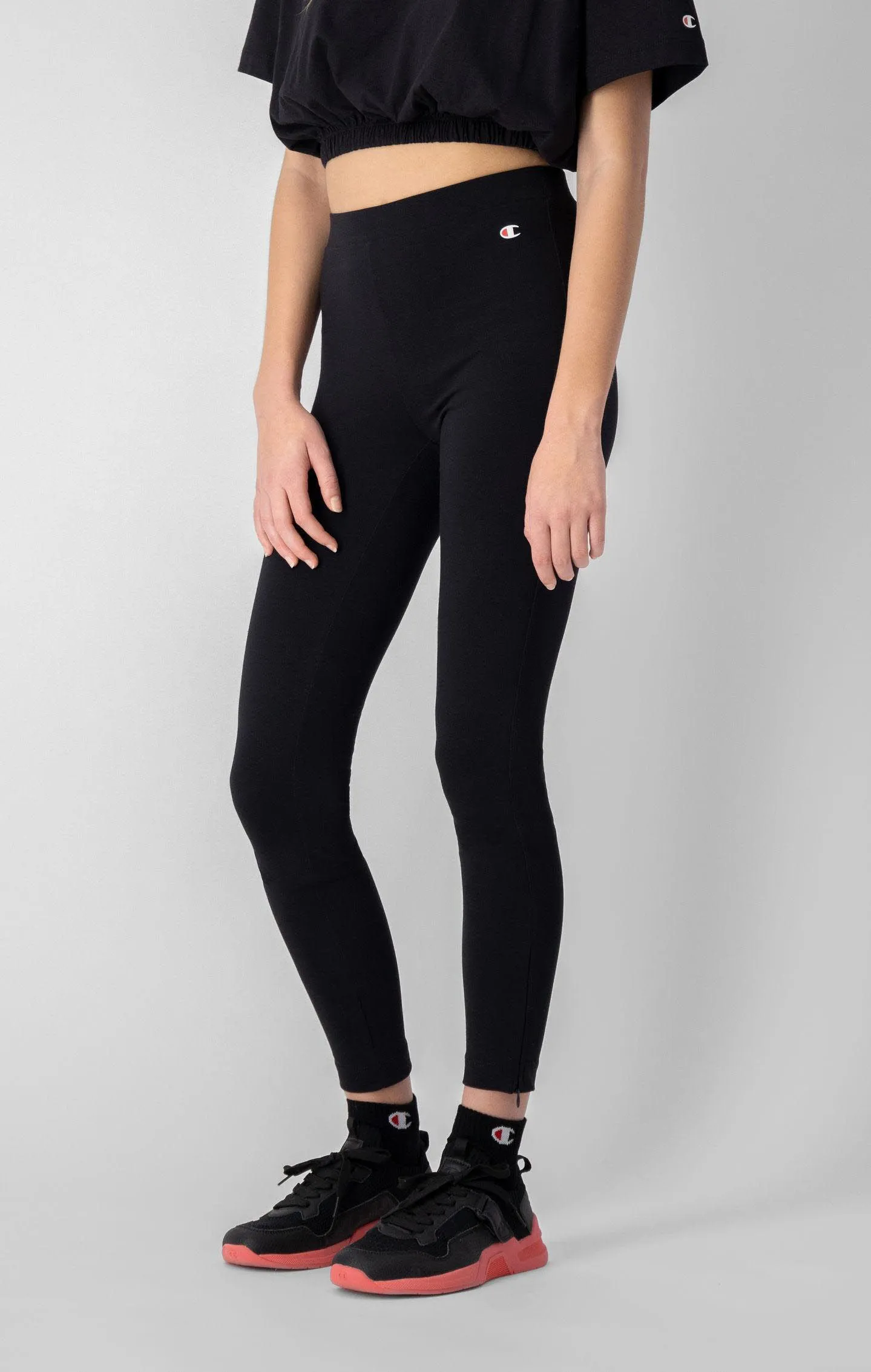 Champion Leggings Damen Sport-Leggings Fitness-Hose schwarz