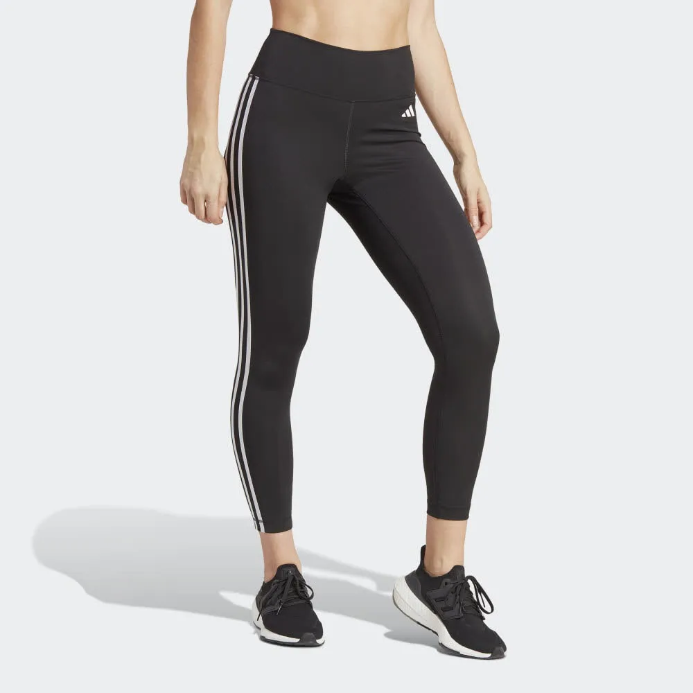adidas TRAIN ESSENTIALS 3-STREIFEN HIGH-WAISTED 7/8 Leggings Damen Longtight schwarz