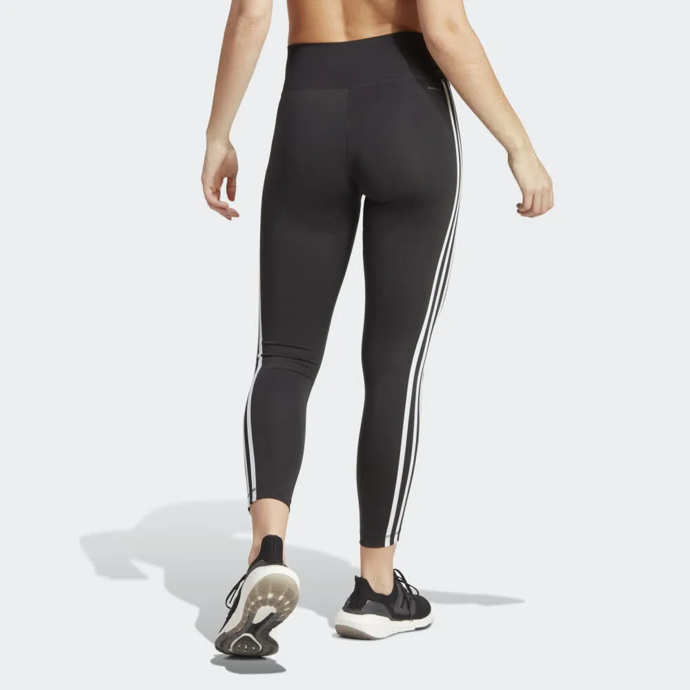 adidas TRAIN ESSENTIALS 3-STREIFEN HIGH-WAISTED 7/8 Leggings Damen Longtight schwarz