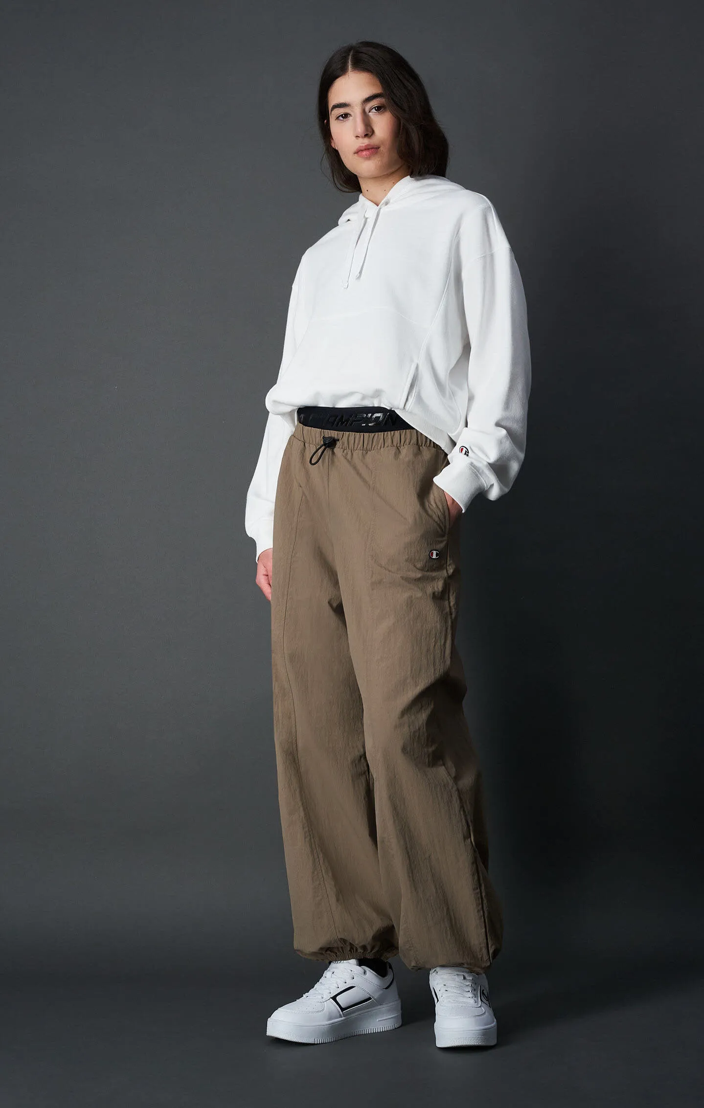 Champion Icons Damen Hoodie Kapuzenpullover weiß