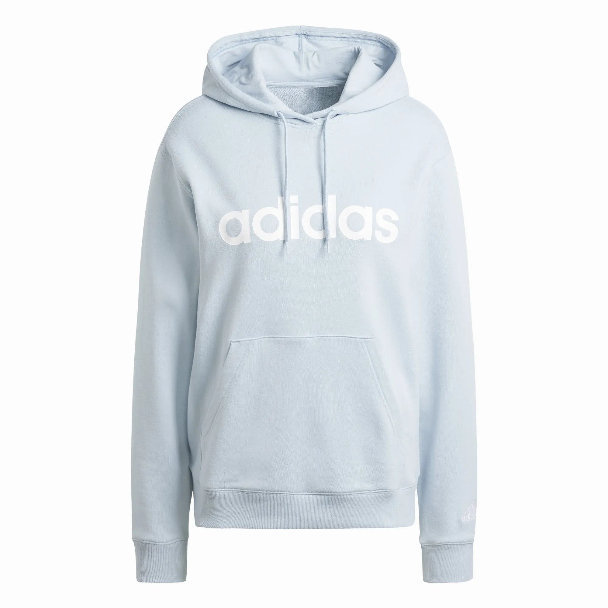 adidas Essentials Linear Hoodie Kapuzenpullover Damen hellblau