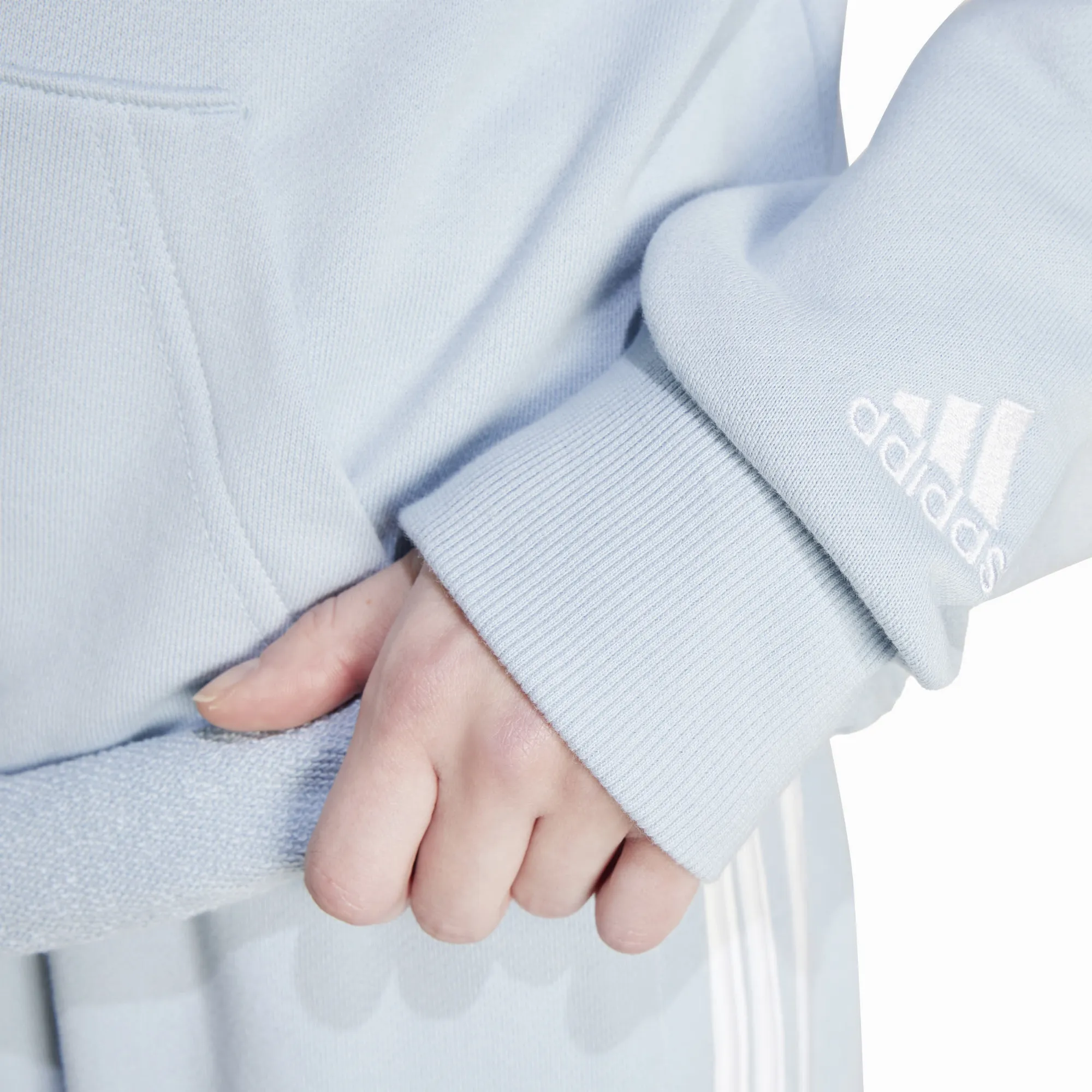 adidas Essentials Linear Hoodie Kapuzenpullover Damen hellblau