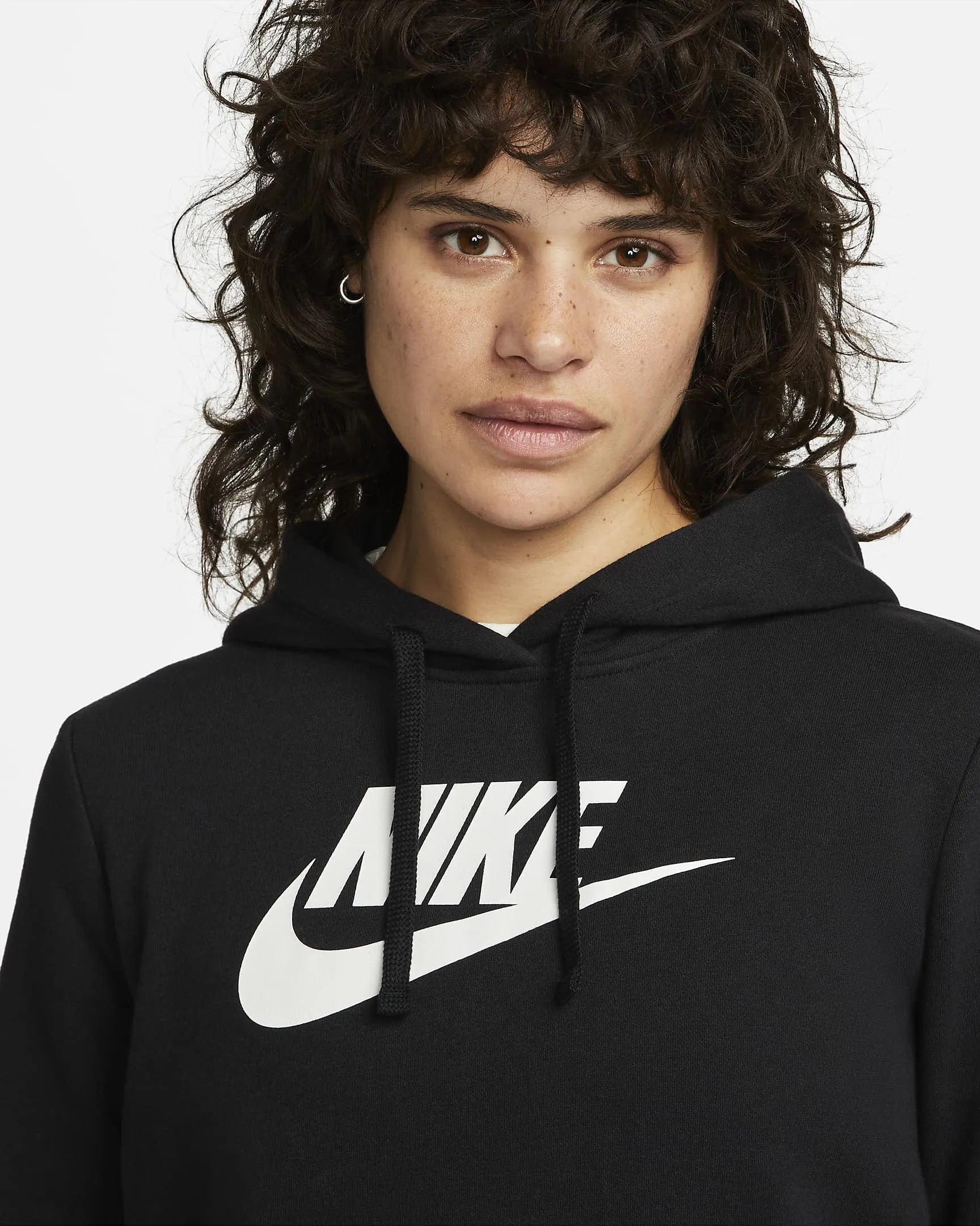 NIKE SPORTSWEAR CLUB FLEECE WO Damen Hoodie Kapuzenpullover schwarz NEU