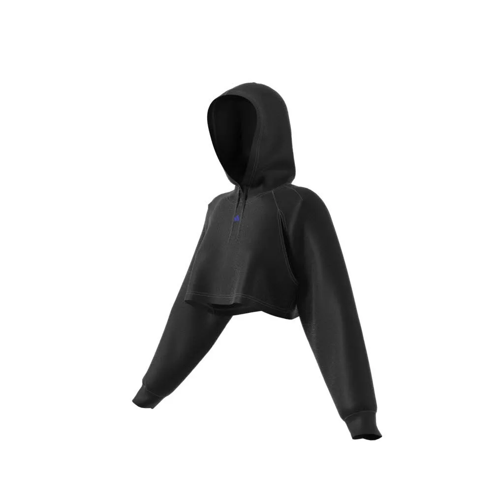 adidas HIIT AEROREADY Crop Damen Hoodie Schwarz