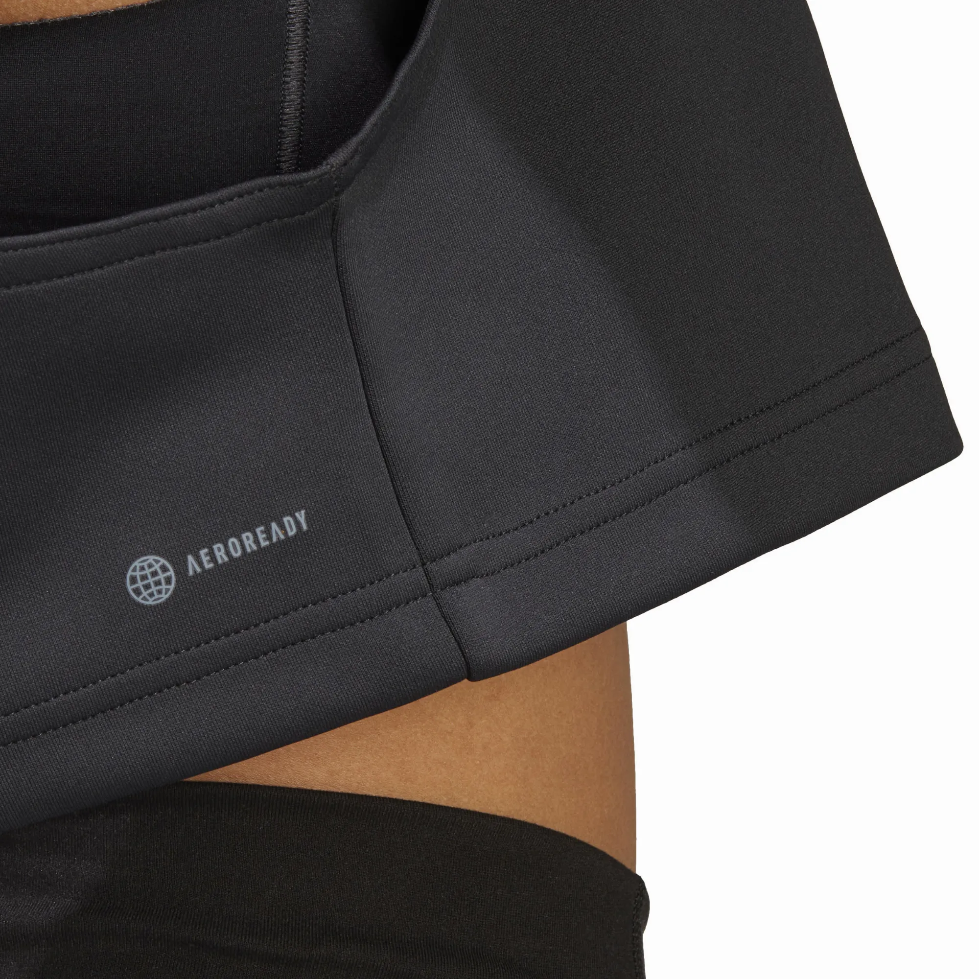 adidas HIIT AEROREADY Crop Damen Hoodie Schwarz