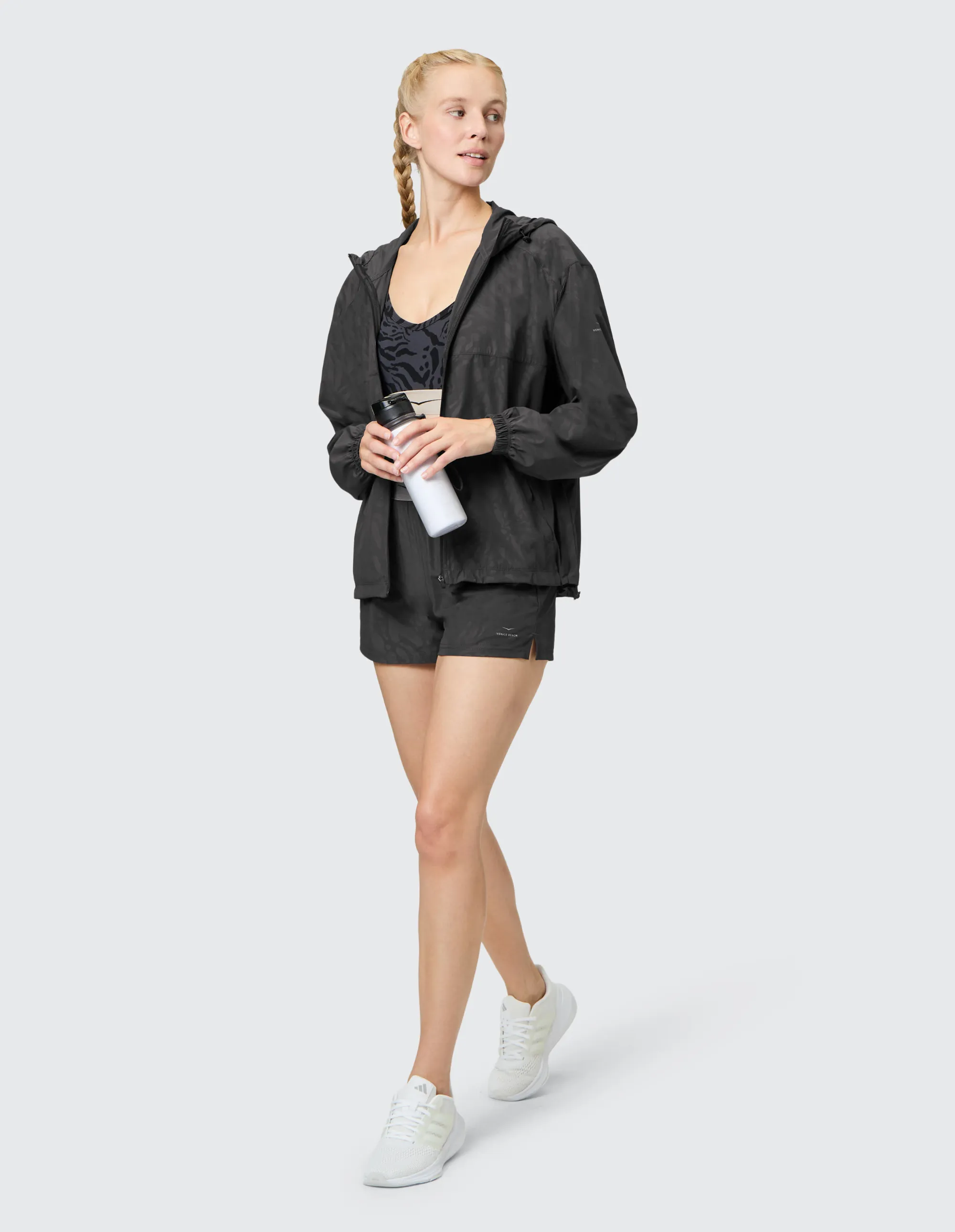 Venice Beach MOINA Kapuzenjacke Sportjacke Damen dunkelgrau schwarz