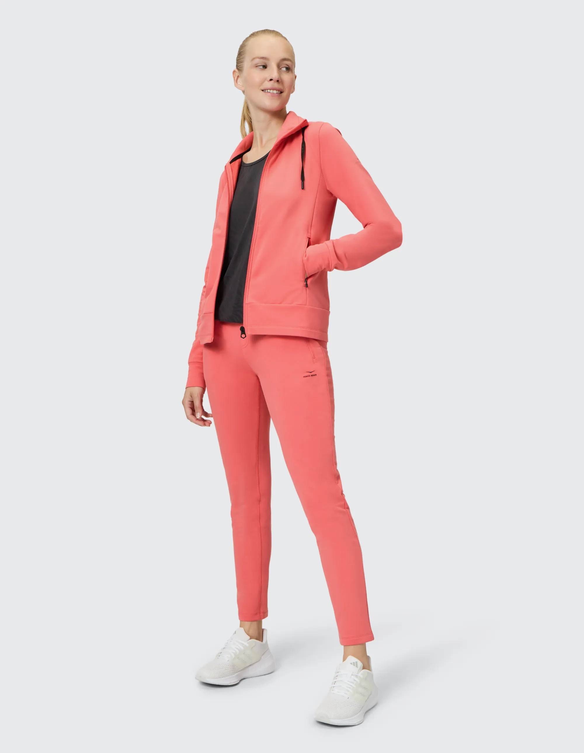 Venice Beach FLORENCE Sweatjacke Damen hellrot orange lachs