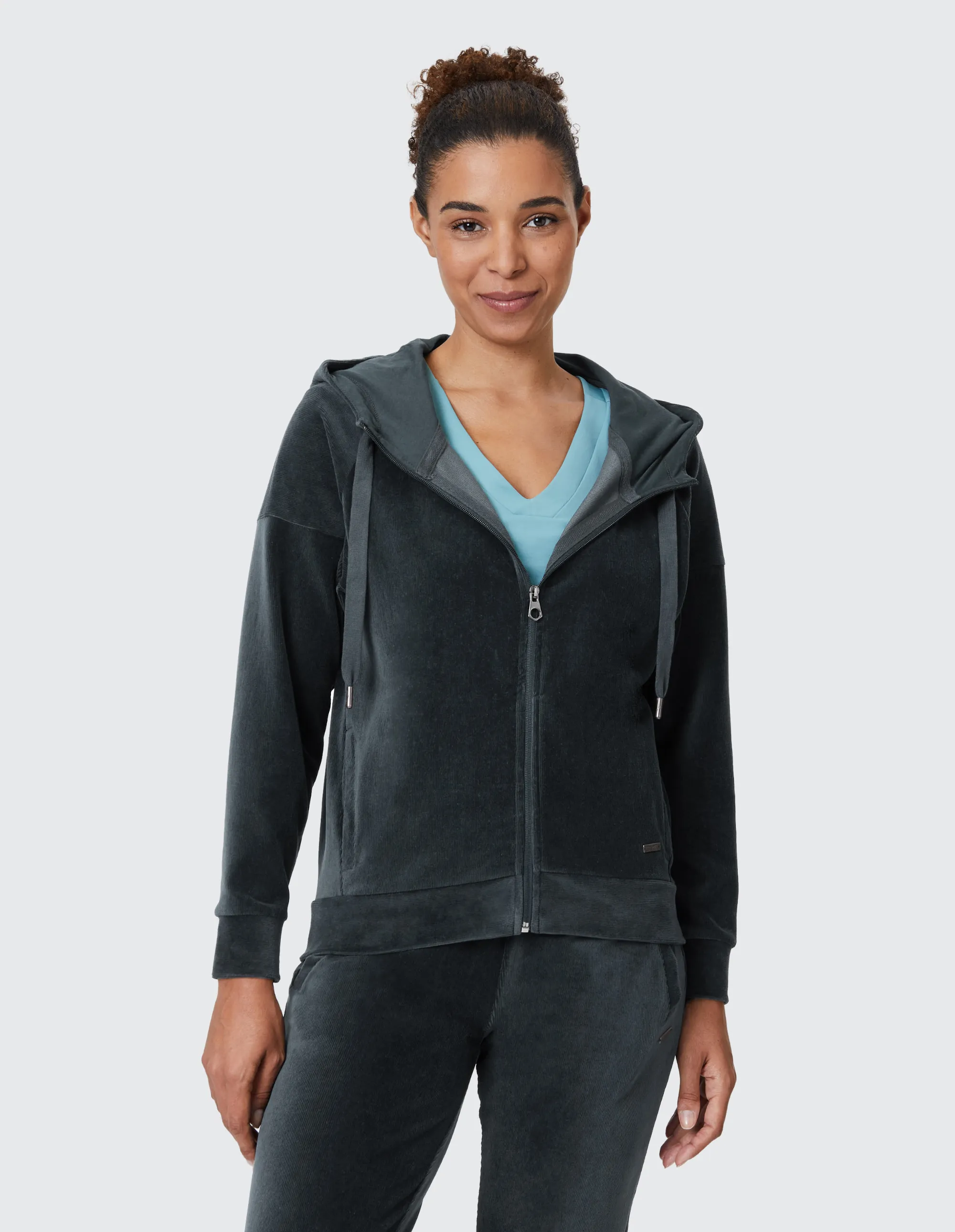 Venice Beach JOLINA Sweatjacke Sportjacke Freizeitjacke Damen dunkelgrau
