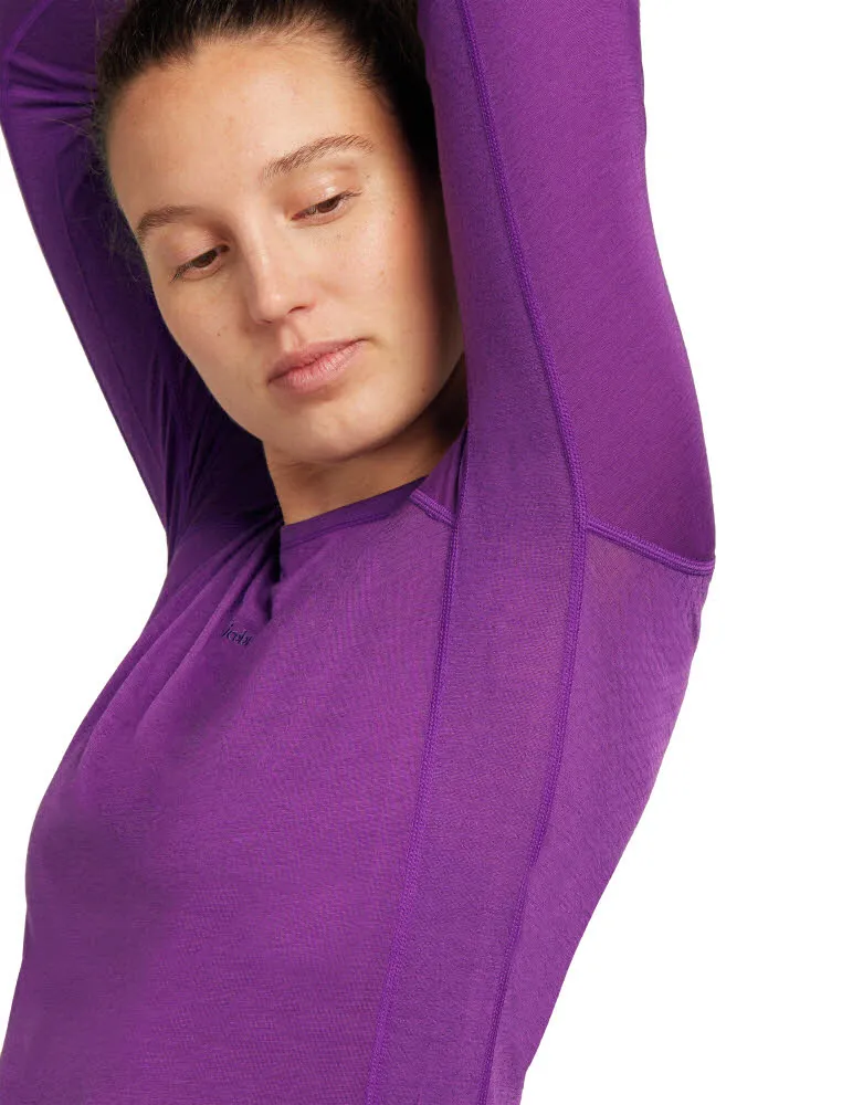 Icebreaker Merinomix 125 ZoneKnit™ Thermo-Langarmshirt Rundhalsausschnitt Damen lila