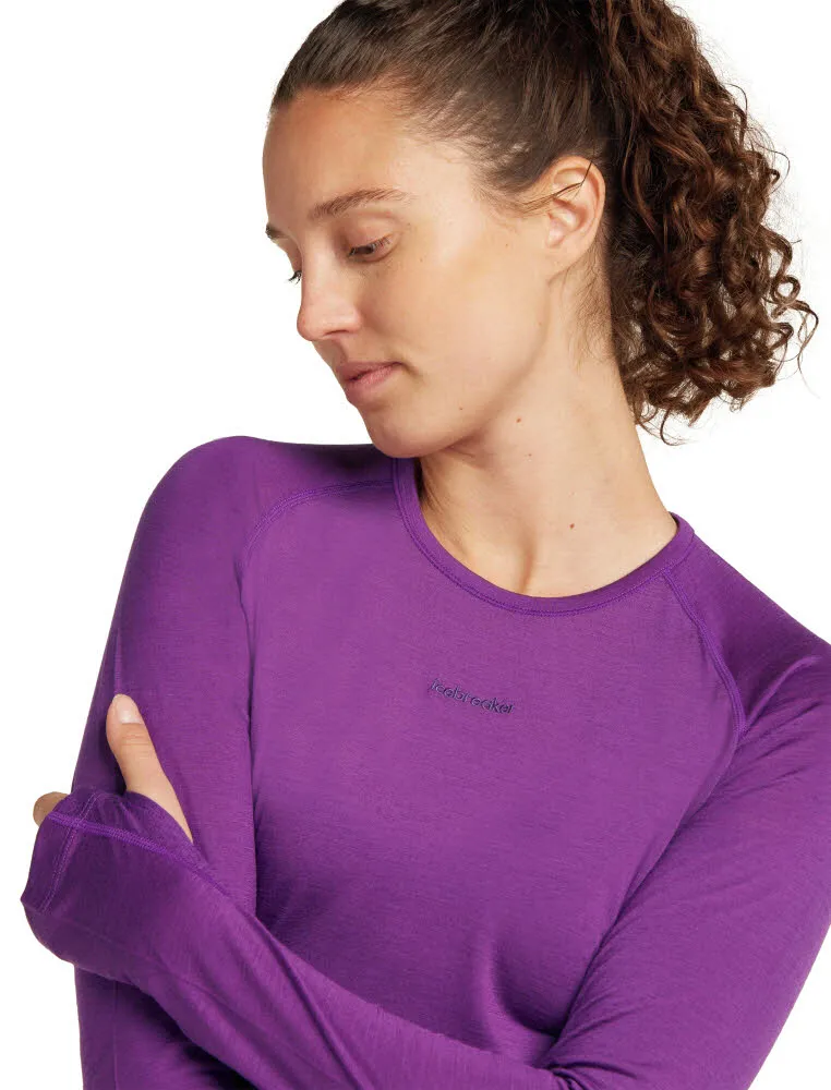 Icebreaker Merinomix 125 ZoneKnit™ Thermo-Langarmshirt Rundhalsausschnitt Damen lila