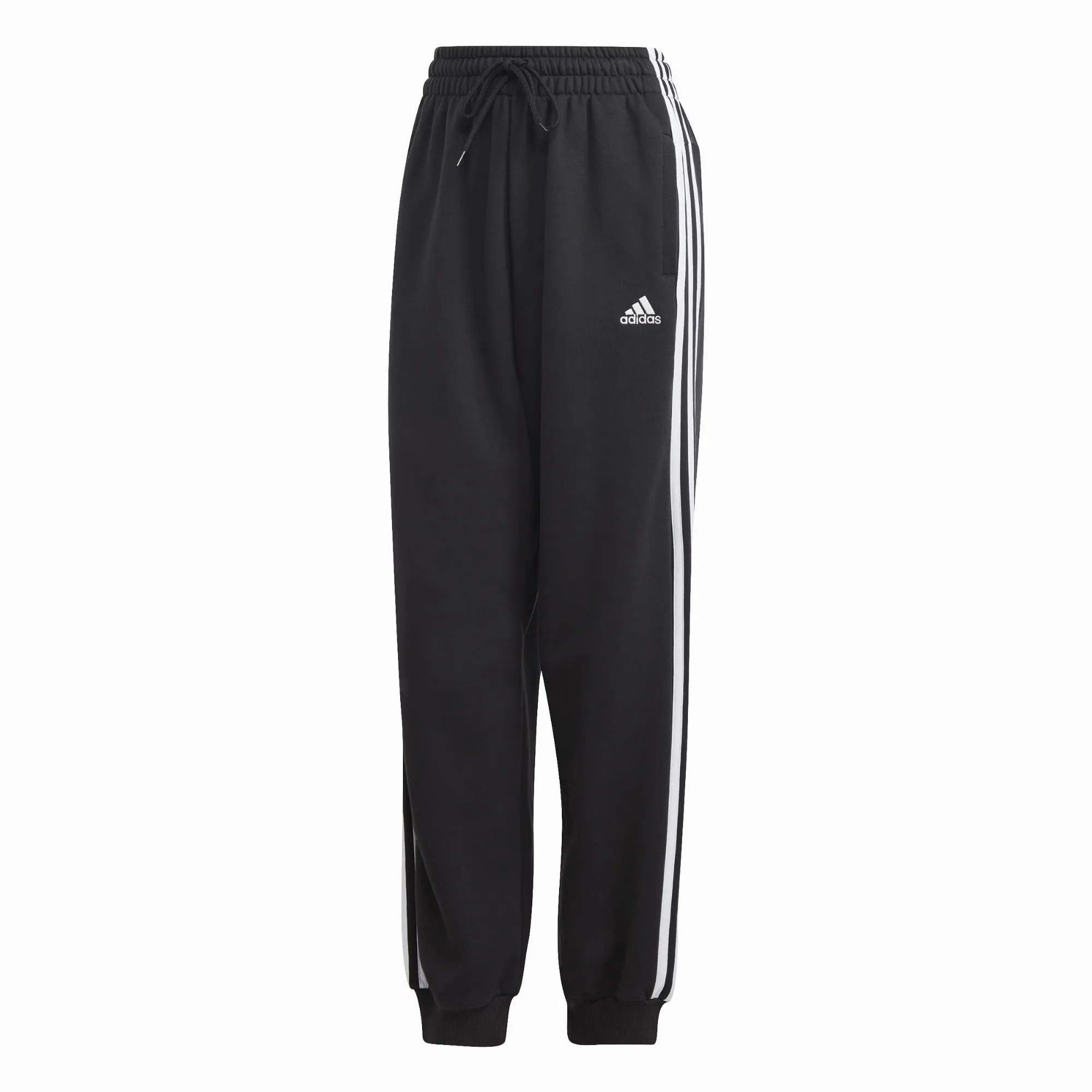 adidas W 3S FT LS PT Damen Jogginghose Sporthose Trainingshose schwarz